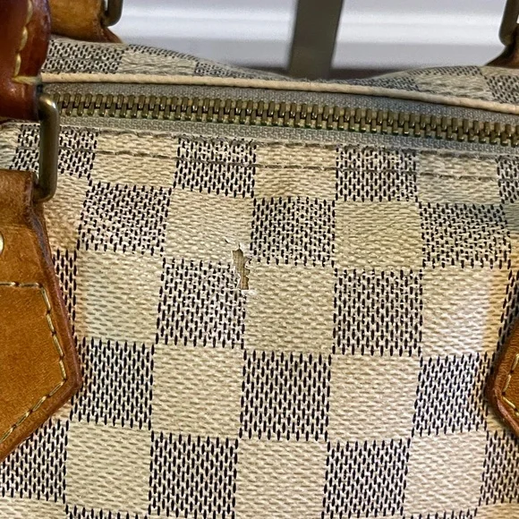 LOUIS VUITTON Damier Azur Speedy 30 Hand Bag Authentic, Vintage - Picture 7 of 14